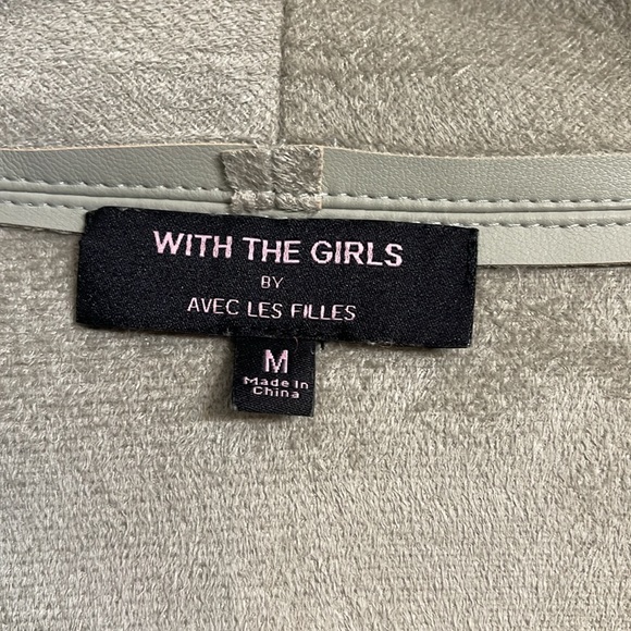 With the Girls by Avec Les Filles light gray bagatelle jacket - Picture 4 of 4